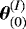 Mathematical equation: ${\bm{\theta}}^{(I)}_{(0)}$