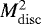 Mathematical equation: $M_{\rm{disc}}^{2}$