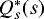 Mathematical equation: $Q_{s}^{*}(s)$