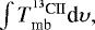 Mathematical equation: $\int T^{^{13}\textrm{CII}}_{\textrm{mb}} \textrm{d}\upsilon,$