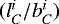 Mathematical equation: $(l_C^i/b_C^i)$