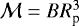 Mathematical equation: $\mathcal{M}=B R_{\textrm{p}}^3$