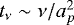 Mathematical equation: $t_{\nu} \sim \nu/a_p^2$