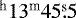 Mathematical equation: $^{\textrm{h}}13^{\textrm{m}}45{\overset{\text{s}}{.}}5$
