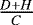 Mathematical equation: $\frac{D+H}{C}$
