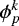 Mathematical equation: $\phi _p^k$