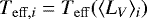 Mathematical equation: $T_{\mathrm{eff},i} = T_{\mathrm{eff}}(\langle L_V \rangle_i)$