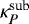Mathematical equation: $\kappa_{P}^{\textrm{sub}}$