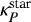 Mathematical equation: $\kappa_{P}^{\textrm{star}}$