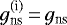 Mathematical equation: $g_{\textrm{ns}}^{(\textrm{i})}\,{=}\,g_{\textrm{ns}}$