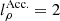 Mathematical equation: $ l_{\rho}^\text{Acc.} = 2 $