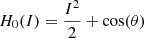 Mathematical equation: $ H_0(I)=\frac{I^2}{2}+\cos(\theta) $
