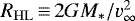Mathematical equation: $R_{\mathrm{HL}}\,{\equiv}\,2GM_{*}/v_{\infty}^2$