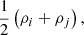 Mathematical equation: $ \frac{1}{2} \left(\rho_i+\rho_j\right), $