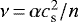 Mathematical equation: $\nu\,{=}\,\alpha c_{\textrm{s}}^2/n$