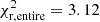 Mathematical equation: $ \chi^2_{\rm r,entire}=3.12 $