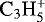 Mathematical equation: $\textrm{C}_3\textrm{H}_5^+$