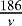 Mathematical equation: $\frac{186}{\nu}$