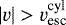 Mathematical equation: $|v|> v_{\textrm{esc}}^{\textrm{cyl}}$