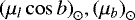 Mathematical equation: ${(\mu_l \cos b)}_{\odot} , {(\mu_b)}_{\odot}$