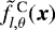 Mathematical equation: $\tilde{f}^{\textrm{~C}}_{l,\theta}(\boldsymbol{x})$