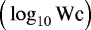 Mathematical equation: $\Big(\log_{10}\textrm{Wc} \Big)$