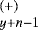 Mathematical equation: $_{y+n-1}^{(+)}$