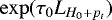 Mathematical equation: $\exp(\tau_0 L_{H_0+p_t})$