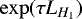 Mathematical equation: $\exp(\tau L_{H_1})$