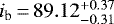 Mathematical equation: $i_{\textrm{b}}\,{=}\,89.12^{+0.37}_{-0.31}$