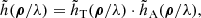 Mathematical equation: $$ \begin{aligned} \tilde{{h}}(\boldsymbol{\rho }/\lambda ) = \tilde{{h}}_{\rm T}(\boldsymbol{\rho }/\lambda ) \cdot \tilde{{h}}_{\rm A}(\boldsymbol{\rho }/\lambda ) , \end{aligned} $$