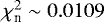 $\chi^2_{\textrm{n}}\sim 0.0109$