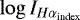 Mathematical equation: $\log I_{H\alpha _{\textrm{index}}}$