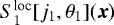 Mathematical equation: $S^{\text{loc}}_1 [j_1,\theta_1] (\boldsymbol{x})$