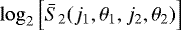 Mathematical equation: $\log_2 \left[\bar{S}_2(j_1,\theta_1,j_2,\theta_2) \right]$