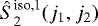 Mathematical equation: $\hat{S}_2^{\text{iso,1}}(j_1,j_2)$