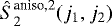 Mathematical equation: $\hat{S}_2^{\text{aniso,2}}(j_1,j_2)$