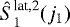 Mathematical equation: $ \hat{S}^{\text{lat,2}}_1 (j_1)$