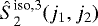 Mathematical equation: $ \hat{S}^{\text{iso,3}}_2 (j_1,j_2)$