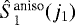 Mathematical equation: $\hat{S}_1^{\text{aniso}}(j_1)$