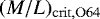 Mathematical equation: $(M/L)_{\mathrm{crit,O64}}$