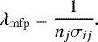 Mathematical equation: \begin{equation*} \lambda_{\mathrm{mfp}} = \frac{1}{n_j \sigma_{ij}}. \end{equation*}