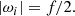 Mathematical equation: $$ \begin{aligned} |\omega _i| = f/2. \end{aligned} $$