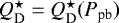 Mathematical equation: ${Q_{\textrm{D}}^{\star}}={Q_{\textrm{D}}^{\star}}(P_{\textrm{pb}})$