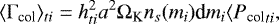 Mathematical equation: \begin{equation*} \langle{\Gamma_{\text{col}}}\rangle_{ti} = h^2_{ti}a^2\Omega_{\textrm{K}} n_s(m_i)\textrm{d}m_i \langle{P_{\text{col}}}_{ti},\end{equation*}