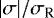 Mathematical equation: ${\left|{\sigma}\right|}/\sigma_{\textrm{R}}$