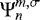 Mathematical equation: $\Psi_{n}^{m,\sigma}$