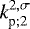 Mathematical equation: ${{{k}_{{\textrm{p}}; {2}}^{2,\sigma}}}$