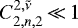 Mathematical equation: $ {C_{{2},{n},{2}}^{{2},{\tilde{\nu}}}}\,{\ll}\,1 $