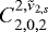 Mathematical equation: ${C_{{2},{0},{2}}^{{2},{{\tilde{\nu}_{2,s}}}}}$